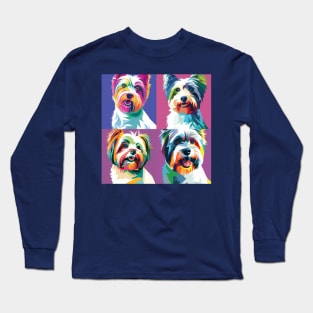 Biewer Terrier Pop Art - Dog Lover Gifts Long Sleeve T-Shirt